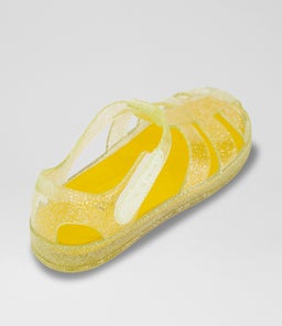 CLEAR JELLY SANDAL TDLR TY YELLOW PVC
