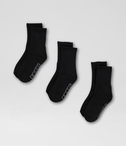 CORE 3 PACK CREW TY BLACK COTTON