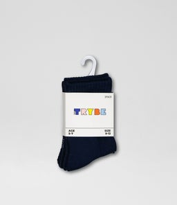 CORE 3 PACK CREW TY NAVY COTTON