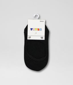 CORE 3 PACK INVIS TY BLACK COTTON