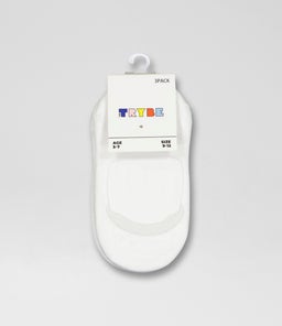 CORE 3 PACK INVIS TY WHITE COTTON