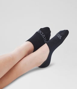 3 PACK INVIS SOCK TY BLACK COTTON
