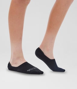 3 PACK INVIS SOCK TY BLACK COTTON