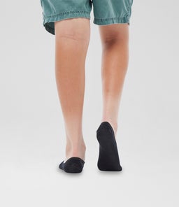 3 PACK INVIS SOCK TY BLACK COTTON