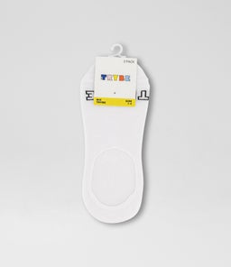 3 PACK INVIS SOCK TY WHITE COTTON