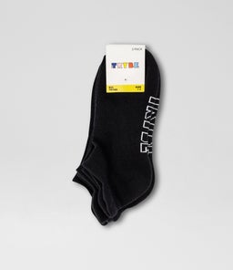 3 PACK PERF SOCK TY BLACK COTTON