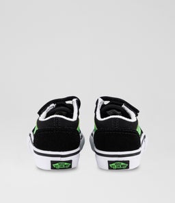 OLD SKOOL TODDLER VN BLACK GREEN CANVAS