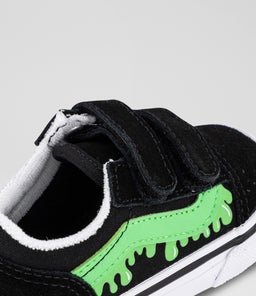 OLD SKOOL TODDLER VN BLACK GREEN CANVAS