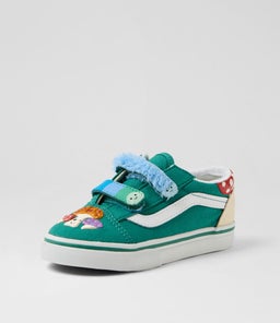 OLD SKOOL TODDLER VN GREEN CANVAS
