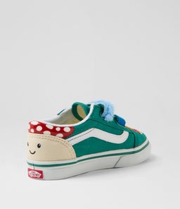 OLD SKOOL TODDLER VN GREEN CANVAS