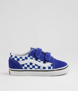 OLD SKOOL TODDLER VN CHECKERBOARD BLUE CANVAS