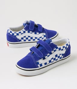 OLD SKOOL TODDLER VN CHECKERBOARD BLUE CANVAS