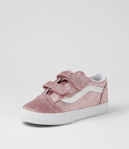 OLD SKOOL TODDLER VN GLITTER ROSE GOLD CANVAS