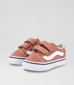 OLD SKOOL TODDLER VN PINK WHITE CANVAS