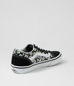 OLD SKOOL JNR VN DAISIES BLACK WHITE SUEDE CANVAS