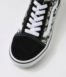OLD SKOOL JNR VN DAISIES BLACK WHITE SUEDE CANVAS