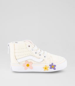 SK8 HI ZIP TODDLER VN WHITE CANVAS