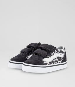 OLD SKOOL V LEOPARD TODDLER VN BLACK GREY WHITE CANVAS