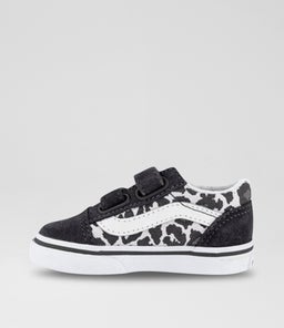 OLD SKOOL V LEOPARD TODDLER VN BLACK GREY WHITE CANVAS