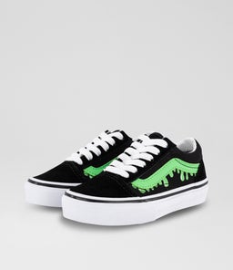 OLD SKOOL JUNIOR VN BLACK GREEN CANVAS