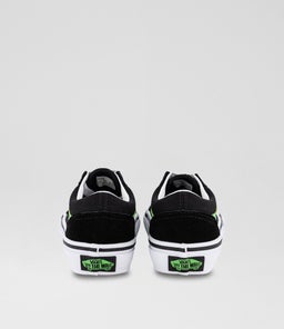 OLD SKOOL JUNIOR VN BLACK GREEN CANVAS