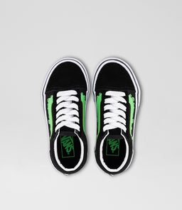 OLD SKOOL JUNIOR VN BLACK GREEN CANVAS