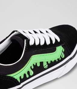 OLD SKOOL JUNIOR VN BLACK GREEN CANVAS