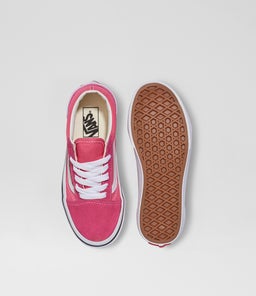 OLD SKOOL JUNIOR VN PINK WHITE CANVAS