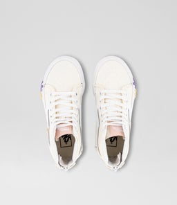 SK8 HI ZIP JUNIOR VN WHITE CANVAS