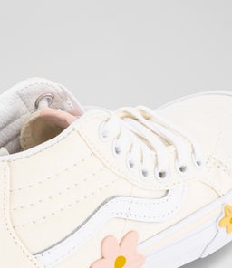 SK8 HI ZIP JUNIOR VN WHITE CANVAS