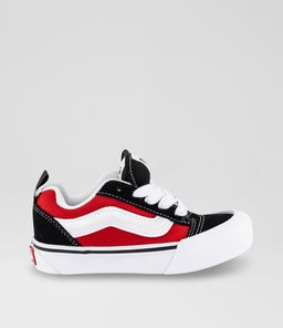 KNU SKOOL JUNIOR VN BLACK RED CANVAS