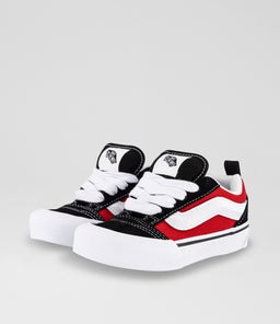 KNU SKOOL JUNIOR VN BLACK RED CANVAS